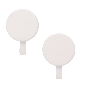 Attract 2pk Magnetic Hanger White: Indoor/Outdoor Holder, Protective Bottom - 1 of 3