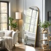 Arched Full Length Mirror, 71"x31" Floor Mirror with Brackets, Tempered Full Body Mirror and Removable Wood Art Carving for Bedroom Living Room, Black - 4 of 4
