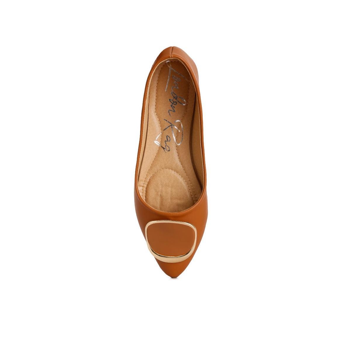 Обувь London Rag Womens Karder Brooch Detail Ballet Flats 8 — фото 6