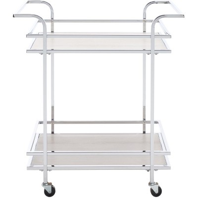 Lameris Chrome and Grey Two-Tier Liquor Cart with Handles
