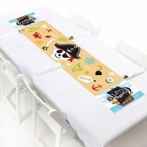 Big Dot of Happiness Pirate Ship Adventures - Petite Skull Birthday Party Paper Table Runner - 12 x 60 inches - 1 of 4