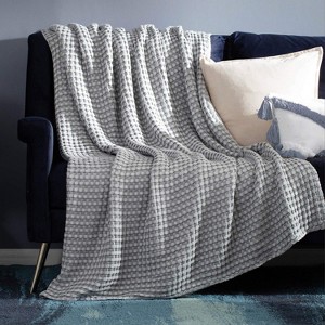 Bedsure Cooling Cotton Waffle Blanket-Lightweight Breathable Summer Blanket of Rayon Derived from Bamboo - 1 of 4