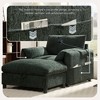 Whisen Oversized Chenille Single Sofa & Chaise Lounge with Storage Ottoman, Adjustable Phone Holder, Charging Ports, Side Pockets - 4 of 4