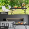 NicBex 70.87" Folding Outdoor Dining Table,Rectangle Portable Patio Table with Carrying Handle for 4 to 6 Chairs,Outdoor Furniture,Black - 4 of 4