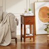 Tangkula 2PCS Nightstand 3-Tier Bedside Table w/ Open Storage Shelf & Narrow Side Table - 4 of 4