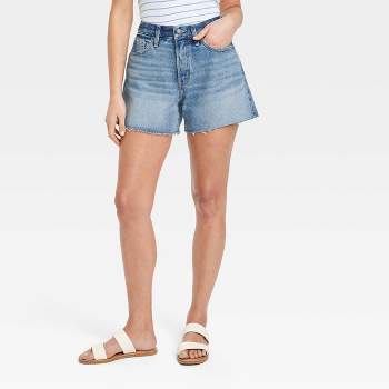 Women's Mid-Rise 90's Baggy Jean Shorts - Universal Thread™