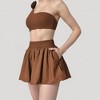 Anna-Kaci Women's High Waist Pleated Mini Skirt with Wide Waistband and Side Pockets - 4 of 4