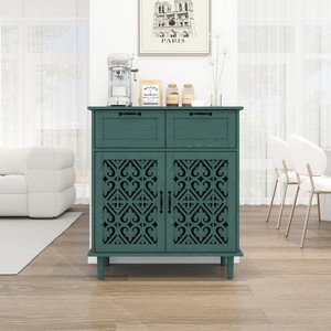 Sideboard Buffet Cabinets, Coffee Bar Cabinet with Metal Handle,  Accent Cabinet for Living Room - 1 of 4