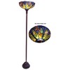 Chloe Lighting Liaison Tiffany-Style 1 Light Victorian Torchiere Floor Lamp 15" Shade - 2 of 4