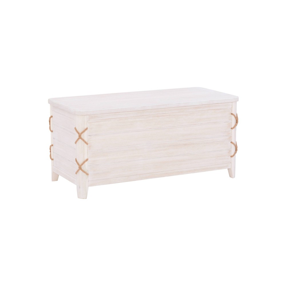 Photos - Dresser / Chests of Drawers Haven Coastal Rope Cedar Lined Chest Bench Dresser White - Powell