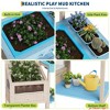 Outdoor Garden Potting Bench Table All-Weather Garden Table Work Station w/ Transparent Planter Box Raised Garden Bed 3 Side Plant Pots - 4 of 4