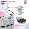 Saviland Holographic 2-Tier Nail Organizer with LED Lamp - Holds 30 Polish Bottles (C-Holographic) - 3 of 4