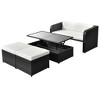 vidaXL Outdoor Furniture Set Black Powder-coated Steel Frame Medium - Black - 2 of 4