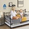 Whizmax Twin Daybed with Trundle Bed,Metal Twin Day Bed Twin Size with Steel Slat Support, Sofa Bed for Living Room and Guest Room - 4 of 4
