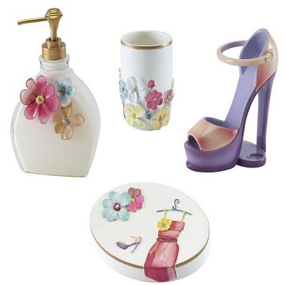 Avanti Butterfly Garden 4 Pc Bath Accessory Set : Target