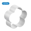 Unique Bargains Aluminum Alloy Plum Flower Shape Safe to Use Multi-Purpose Cookie Cutter 2.1 inch x 2.1 inch x 0.78 inch Silver 12 Pcs - 3 of 4