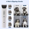 Dog Grooming Kit, Pet Hair Vacuum 5 in 1 - 99% Hair Removal Low Noise (50dB) 2L Dust Cup with Storage Bag for Dogs Cats - 3 of 4