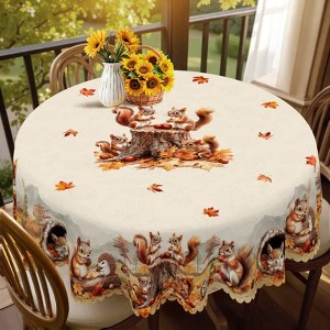 LOVEVOOK Thanksgiving Tablecloth, Fall Tablecloth, Pumpkin Table Cloth, Autumn Harvest for Christmas, Holiday, Birthday, Harvest - 1 of 4