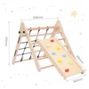 Toddler Indoor Gym Playset, 2-in-1 Wooden Climbing Toys, Triangle Folding Climbing for Climbing & Sliding for Boys and Girls - 2 of 4