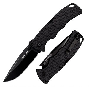 Cold Steel Verdict 3-Inch AUS10A Spear Point Blade, Black G-10