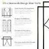 Sunnydaze Decorative Steel Metal Chic Diamonds Design Garden Trellis - Black - 2-Pack - 2 of 4