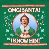 Seven Times Six Elf Buddy T-Shirt Men's OMG Santa I know Him Holiday Tee - 2 of 4