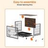Dog Crate Furniture, Indoor Wooden Dog Kennel with 360° Wheels, Removable Tray & 3 Hooks - 4 of 4