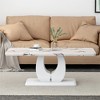 Rectangular Coffee Table, Mdf Modern Simple Luxury Imitation Marble Dining Table For Dining Room - 2 of 4