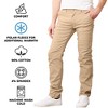 JumpStart Men’s Slim Fit  Heavyweight Fleece-Lined Stretch Chino Uniform Work Pants -2 Pack - 3 of 4