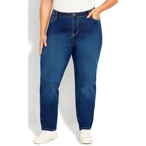 Plus Size Women's The Knit Jean by Catherines in Comfort Wash