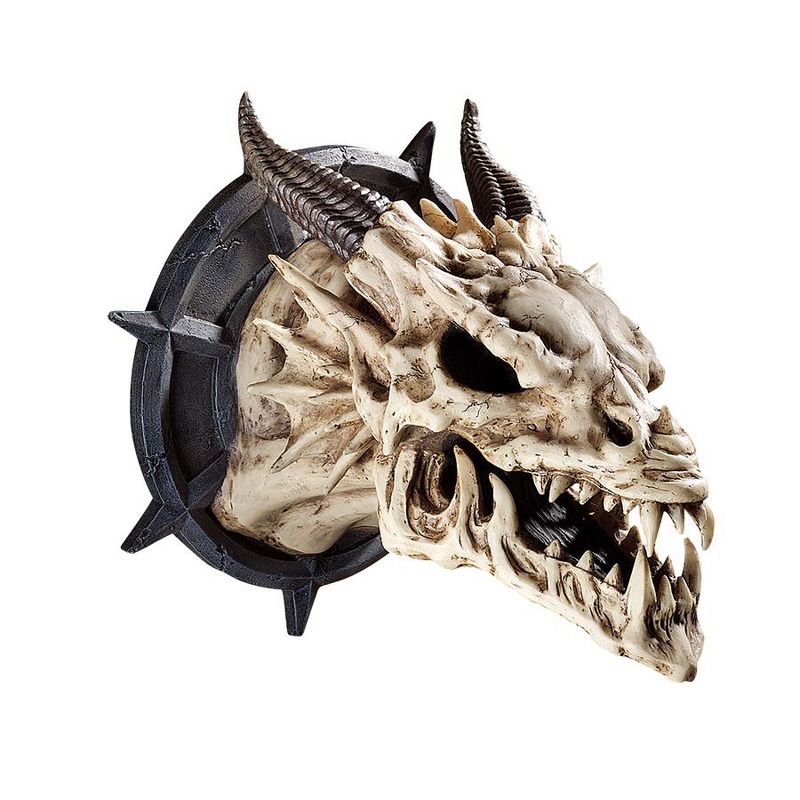 Design Toscano Horned Dragon Skull Wall Trophy, 2 of 4
