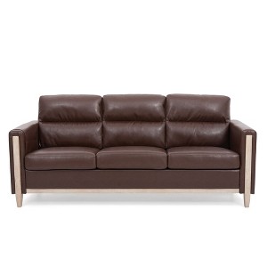 NicBex 79.53 Inch 3-Seater Sofa Couch with Soft Cushions and Wood Legs for Living Room,Apartment,Bedroom - 1 of 4