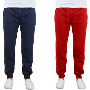 Blue Ice Men's  Fleece-Lined Jogger Sweatpants-2 Pack - 1 of 2