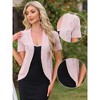 INSPIRE CHIC Women's 2026 Summer Lightweight Short Sleeve Crochet Open Front Sheer Bolero Cardigan - 2 of 4
