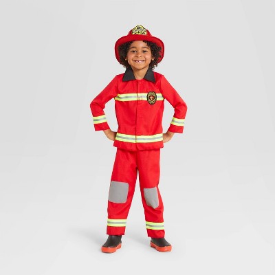 child's fireman dressing up outfit