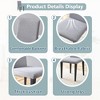 Grungis Linen Armless Kitchen Chair Set of 4,Upholstered Dining Chairs with High Backrest for Dining Room,Kitchen - 4 of 4