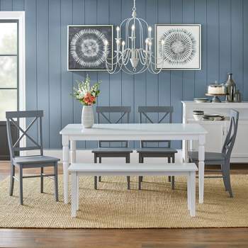 6pc Albury Dining Set with Bench - Buylateral