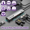 Fosmon 7-in-1 USB C Hub Adapter 4K HDMI @60Hz 100W PD with Multiport Adapter USB-A SD 3.0, TF 3.0 RJ45 Ethernet for MacBook Pro Air iPad USB C Laptop - 2 of 4