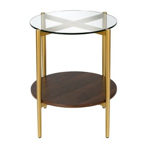  Metal Side table in Gold - Henn&Hart - 1 of 4