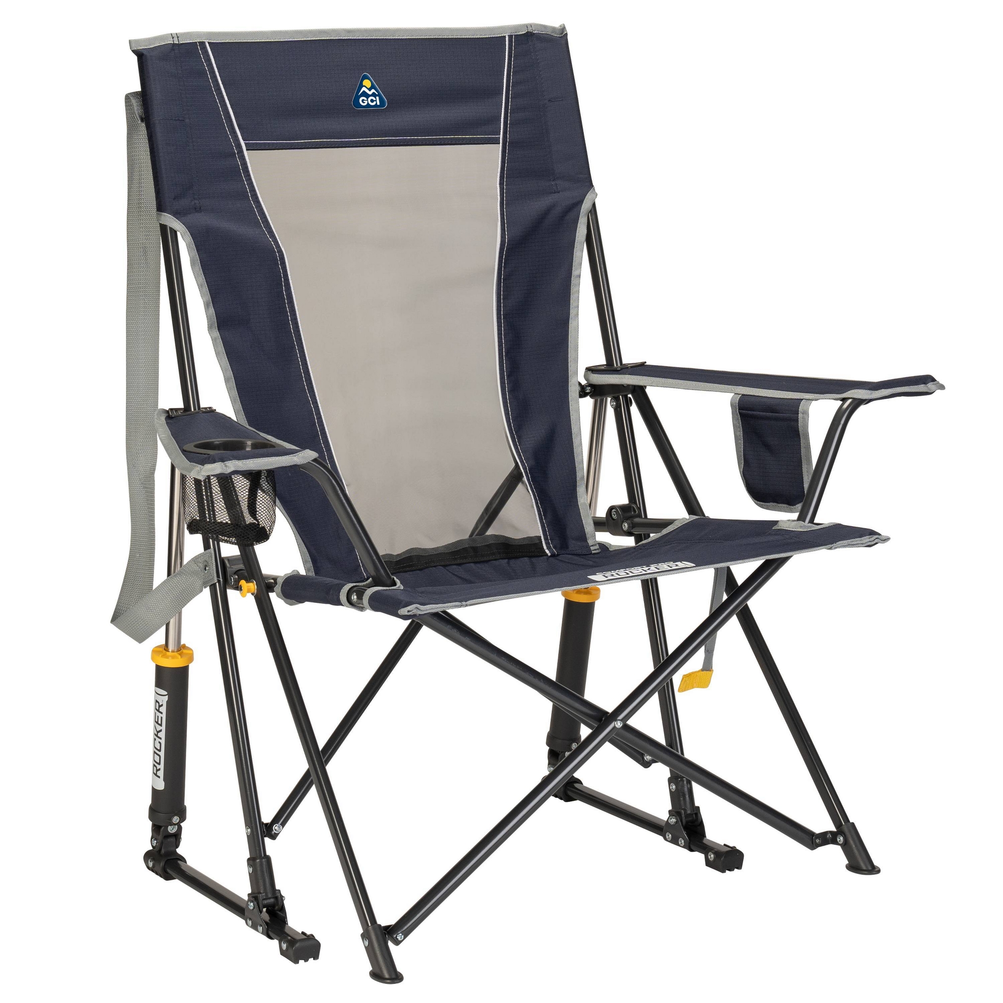 GCI Outdoor Comfort Pro Rocker Portable Rocking Outdoor Camping Chair - Indigo