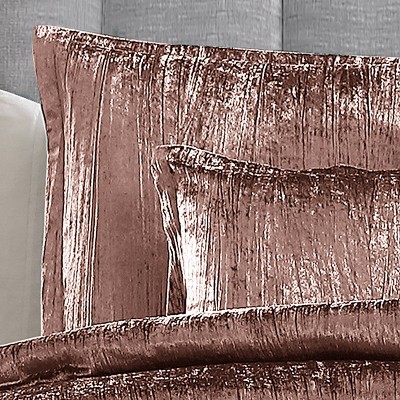 Blush Queen Crinkle Velvet 7-Piece Comforter Set