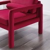 Art Leon Velvet Accent Chair, Modern Armchair for Living Room, Stylish Upholstered Single Sofa - 4 of 4