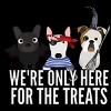 Girl's Design By Humans Dog Halloween - We're Only Here For The Treats By PedigreePrints T-Shirt - image 2 of 3