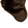 Northlight Mink Faux Fur Christmas Stocking with Pom Poms - 20.5" - Brown - image 4 of 4