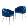 CENGHU Modern Velvet Accent Chair, Luxury Handmade Armchair with Gold Legs, for Living Room and Bedroom - 3 of 4