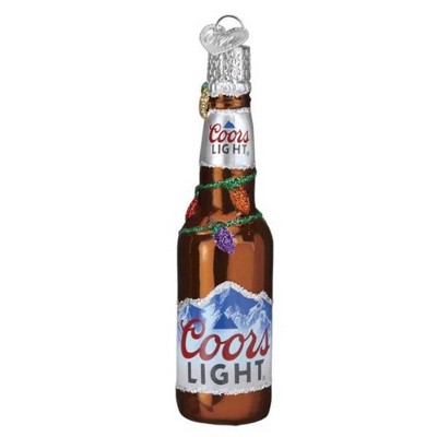 Old World Christmas 4.0" Holiday Coors Light Longneck Ornament Beverage Beer Bottle  -  Tree Ornaments