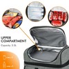 Tirrinia Large Lunch Tote Bag for Men Women Insulated Dual Compartment Leakproof Lunch Box Reusable Thermal Lunch Cooler Tote with Front Pocket - 3 of 4