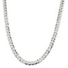Black Bow Jewelry Men's 8.5mm Sterling Silver Solid Flat Curb Chain Necklace - 3 of 4