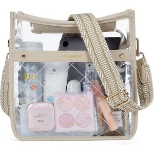 Clear Crossbody Bags Stadium Approved Clear Purse for Concert Transparent Plastic Bag with Guitar Strap - 1 of 4