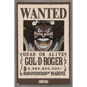 Trends International One Piece - Gol D Roger Wanted Poster Framed Wall Poster Prints - 1 of 4